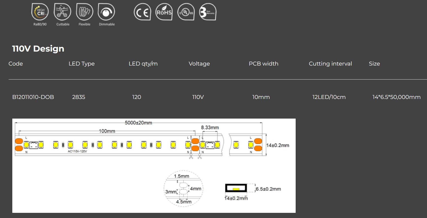 B12011010-DOB-led strip