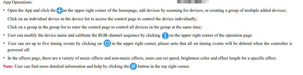 SP611E APP Operations